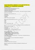 SAM TRAINING MODULE 9 EXAM WITH ALL CORRECT & VERIFIED ANSWERS 