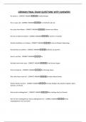 GERMAN FINAL EXAM QUESTIONS WITH ANSWERS