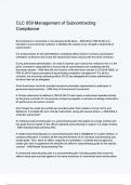 CLC 059 Management of Subcontracting Compliance Questions and Answers