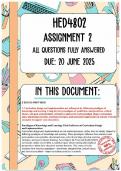 HED4802 Assignment 2 Memo &vert; Due 20 June 2025