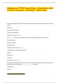Walgreens PTCB Exam Prep &vert; Questions with Correct Answers &vert; Verified &vert; 100&percnt; Pass