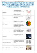 WGU C165&colon; Integrated Physical Science Exam &lpar;New 2025&sol;2026 Update&rpar; Practice Quiz with Verified Answers&vert; 100&percnt; Correct&period;