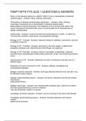 FSBPT NPTE PTA QUIZ 1 QUESTIONS & ANSWERS
