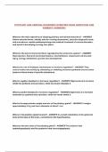 PITUITARY AND ADRENAL DISORDERS OVERVIEW EXAM QUESTIONS AND CORRECT ANSWERS&excl;&excl;