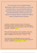 UNE &lpar;University Of New England&rpar; Medical  Biochemistry Midterm Exam Features Accurate And  Verified Questions Covering Metabolic Pathways&comma;  Enzymatic Function&comma; Bioenergetics&comma; Carbohydrate  And Lipid Metabolism&comma; Protein Structure&comma; And  Clinical Correlations