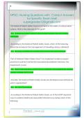 NPSG- Nursing Questions with  Correct Answers   for Specific Exam Mail  supergrades12&commat;gmail&period;com