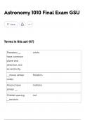 Astronomy 1010 Final Exam GSU 2025 update &vert; comprehensive questions and verified answers &lpar;complete solutions&rpar; Exam &vert;GRADE A&plus;&excl;&excl;