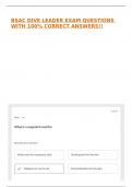 BSAC DIVE LEADER EXAM QUESTIONS WITH 100&percnt; CORRECT ANSWERS&excl;&excl;