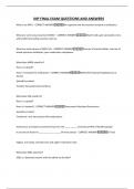 INP FINAL EXAM QUESTIONS AND ANSWERS