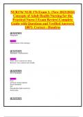 NUR176&sol; NUR 176 Exam 1&colon; &lpar;New 2023&sol;2024&rpar; Concepts of Adult Health Nursing for the Practical Nurse I Exam Review&vert; Complete Guide with Questions and Verified Answers&vert; 100&percnt; Correct - Hondros