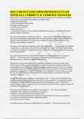DOCUMENTS AND AIRWORTHINESS EXAM WITH ALL CORRECT & VERIFIED ANSWERS