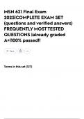 MSN 621 Final Exam 2025&vert;COMPLETE EXAM SET &lpar;questions and verified answers&rpar; FREQUENTLY MOST TESTED QUESTIONS &vert;already graded A&plus;&vert;100&percnt; passed&excl;&excl;