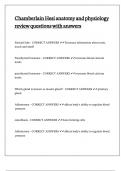 Chamberlain Hesi anatomy and physiology review questions with answers
