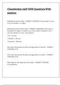 Chamberlain A&P HESi Questions With answers