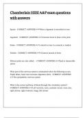 Chamberlain HESI A&P exam questions with answers