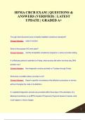 HFMA CRCR EXAM QUESTIONS & ANSWERS &lpar;VERIFIED&rpar; LATEST UPDATE