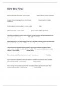 SDV 101 Final Exam Reported Questions Well Answered&period;