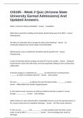 CIS105 - Week 2 Quiz &lpar;Arizona State University Earned Admissions&rpar; And Updated Answers&period;