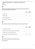 PRE-ASSESSMENT&colon; BUSINESS ACUMEN PUWC&vert; WGU C201 BUSINESS ACUMEN QUESTIONS AND ANSWERS 100&percnt; SOLVED