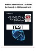 Anatomy and Physiology 1st Edition by Elizabeth Co Test Bank - Your Complete Guide