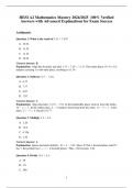 HESI A2 Mathematics Mastery 2024&sol;2025 100&percnt; Verified Answers with Advanced Explanations for Exam Succes