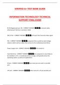 VERIFIED A&plus; TEST BANK GUIDE  INFORMATION TECHNOLOGY TECHNICAL SUPPORT FINAL EXAM