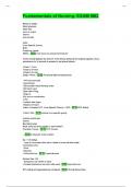 Fundamentals of Nursing- EXAM III-2 verified questions and answers 