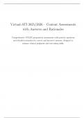 Virtual-ATI 2025&sol;2026 &ndash; Content Assessments with Verified Answers and Detailed Rationales