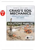 Solutions for Craig&rsquo;s Soil Mechanics &lpar;9th Edition&rpar; by Knappett &vert; Problem Answers &vert; All 9 Chapters Covered