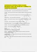 LOUISIANA CONTRACTOR'S EXAM - BUSINESS AND LAW WITH ALL CORRECT & VERIFIED ANSWERS 