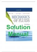 Solutions Manual for Mechanics of Fluids SI Edition 5th Edition &vert; Potter &vert; All 13 Chapters Covered