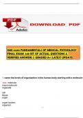 GMS 6440 FUNDAMENTALS OF MEDICAL PHYSIOLOGY FINAL EXAM&vert; 248 SET OF ACTUAL QUESTIONS & VERIFIED ANSWERS &vert;&vert; GRADED A&plus;&vert; LATEST UPDATE