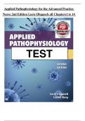 Test bank For Applied Pathophysiology for the Advanced Practice Nurse 2nd Edition by Lucie Dlugasch&semi; Lachel Story Chapter 1-14