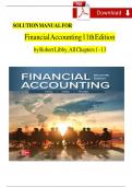 Solution Manual for Financial Accounting 11th Edition Robert Libby&comma; Patricia Libby&comma; Complete Chapters 1 - 13&comma; Verified Newest Version