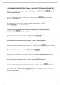 PNUR 1200 MEDICATION EXAM CSCC QUESTIONS AND ANSWERS
