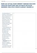 Exam &lpar;elaborations&rpar; NURS 224   