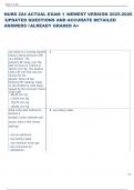 NURS 224  COMPLETE EXAM 2025-2026 