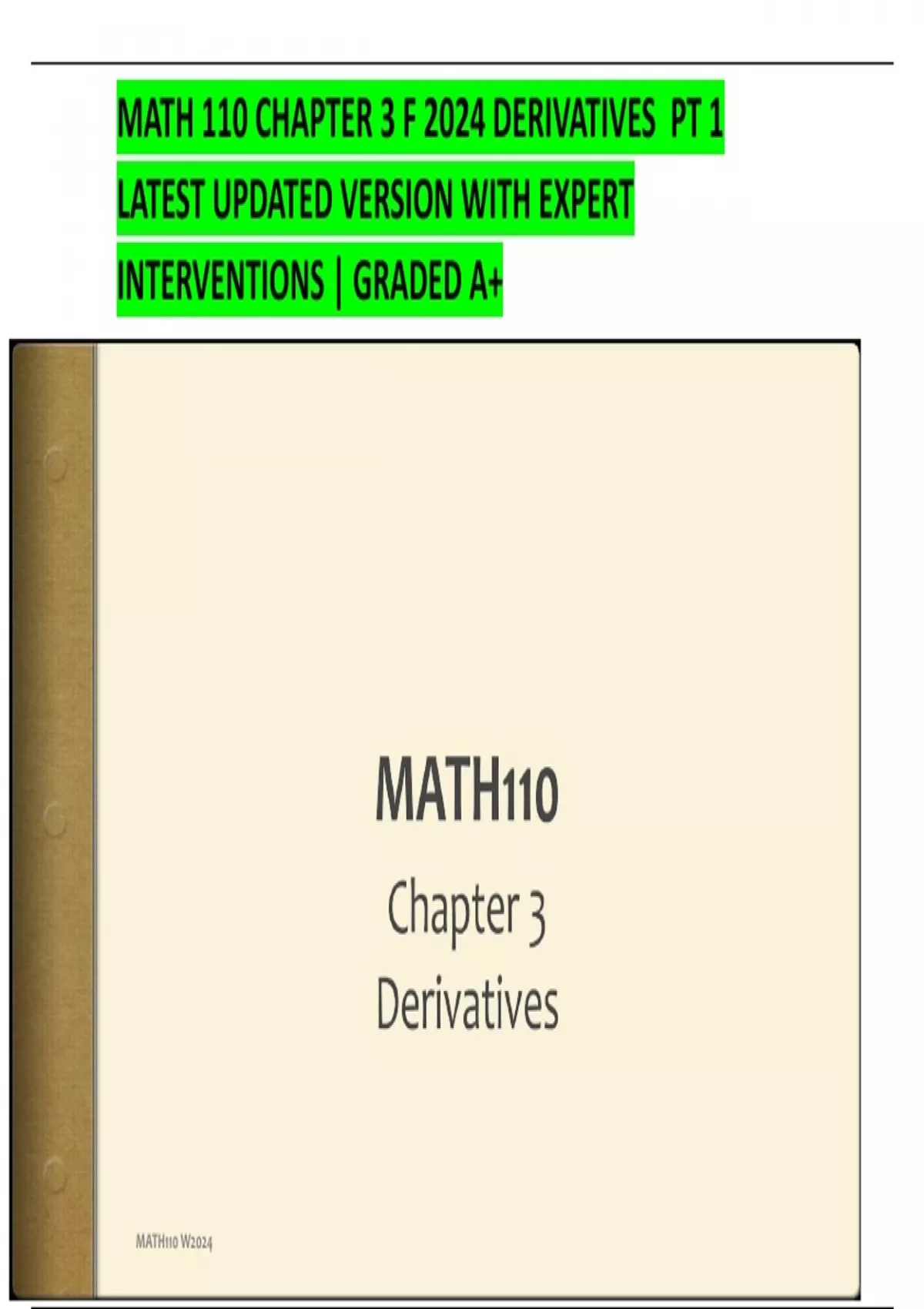MATH110 | Unit 02 Actual Test | | latest updated version | Download to ...