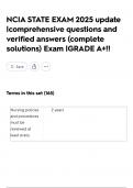 NCIA STATE EXAM 2025 update &vert;comprehensive questions and verified answers &lpar;complete solutions&rpar; Exam &vert;GRADE A&plus;&excl;&excl;