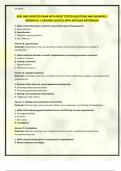 NUR 1460 UPDATED EXAM WITH MOST TESTED QUESTIONS AND ANSWERS &vert; GRADED A&plus; &vert; ASSURED SUCCESS WITH DETAILED RATIONALES