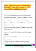 D276 - Web Development Foundations  2025&sol;2026 Exam Questions with 100&percnt;  Correct Answers &vert; Latest Update 
