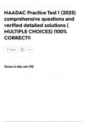 NAADAC Practice Test 1 &lpar;2025&rpar; comprehensive questions and verified detailed solutions &lpar; MULTIPLE CHOICES&rpar; &vert;100&percnt; CORRECT&excl;&excl;