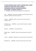 PA EFDA BOARD EXAM LATEST VERSION REAL EXAM COMPLETE QUESTIONS AND CORRECT ANSWERS&vert;&lpar;VERIFIED ANSWERS&rpar;VERIFIED SOLUTIONS &vert; ALREADY GRADE A&plus;