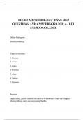  BIO 205 MICROBIOLOGY  EXAM 2025 QUESTIONS AND ANSWERS GRADED A&plus; RIO SALADO COLLEGE