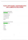 FLETC UPTP EXAM 1 QUESTIONS WITH 100- COMPLETE SOLUTIONS 