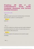 Prophecy OR &lpar;RN A v2&rpar; Comprehensive Study Guide Complete Questions and Correct Detailed Answers  