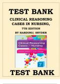Test Bank For Clinical Reasoning Cases in Nursing 7th Edition by Harding