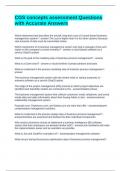 CGS concepts assessment Questions with Accurate Answers
