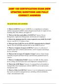 JAMF 100 &sol; JAMF100 PACKAGED EXAMS&colon; HIGH-QUALITY QUESTIONS AND 100&percnt; VERIFIED ANSWERS