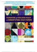 Test Bank - Foundations for Population Health in Community&sol;Public Health Nursing&comma; 6th Edition &lpar;Stanhope&comma; 2022&rpar;&comma; Chapter 1-32 &vert; All Chapters